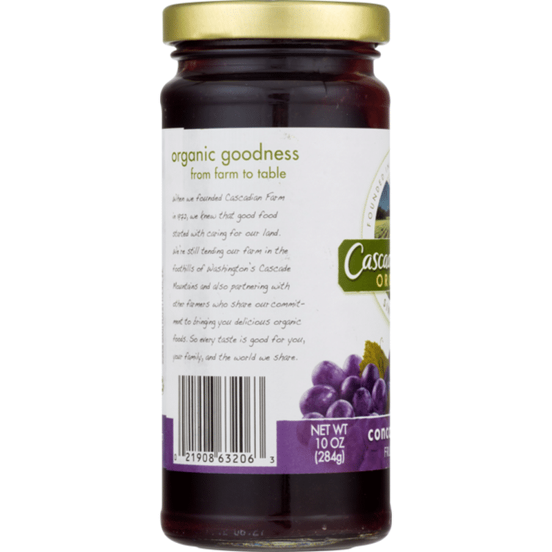 Cascadian Farm Organic Concord Grape Fruit Spread (10 oz ...