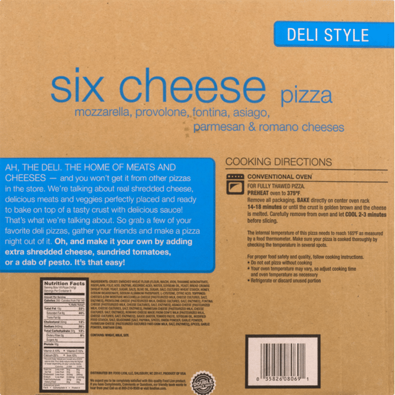 Food Lion Pizza, Deli Style, Six Cheese, Box (41.5 oz) from Food Lion