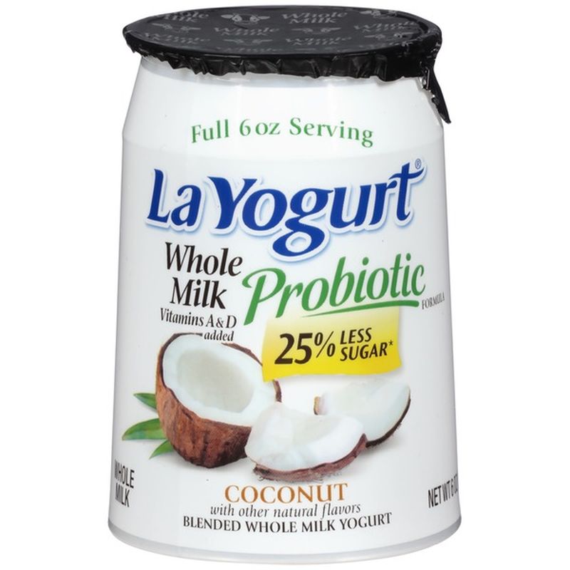 La Yogurt Probiotic Coconut Blended Whole Milk Yogurt (6 oz) Instacart