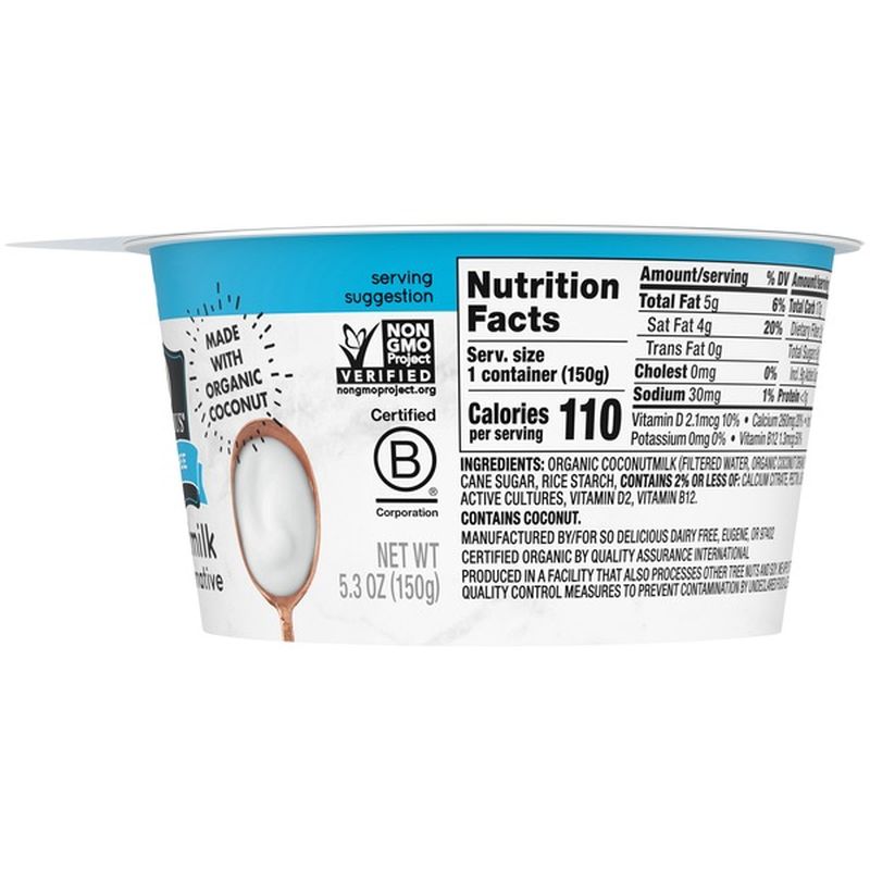 So Delicious Dairy Free Coconut Milk Plain Yogurt Alternative (5.3 oz