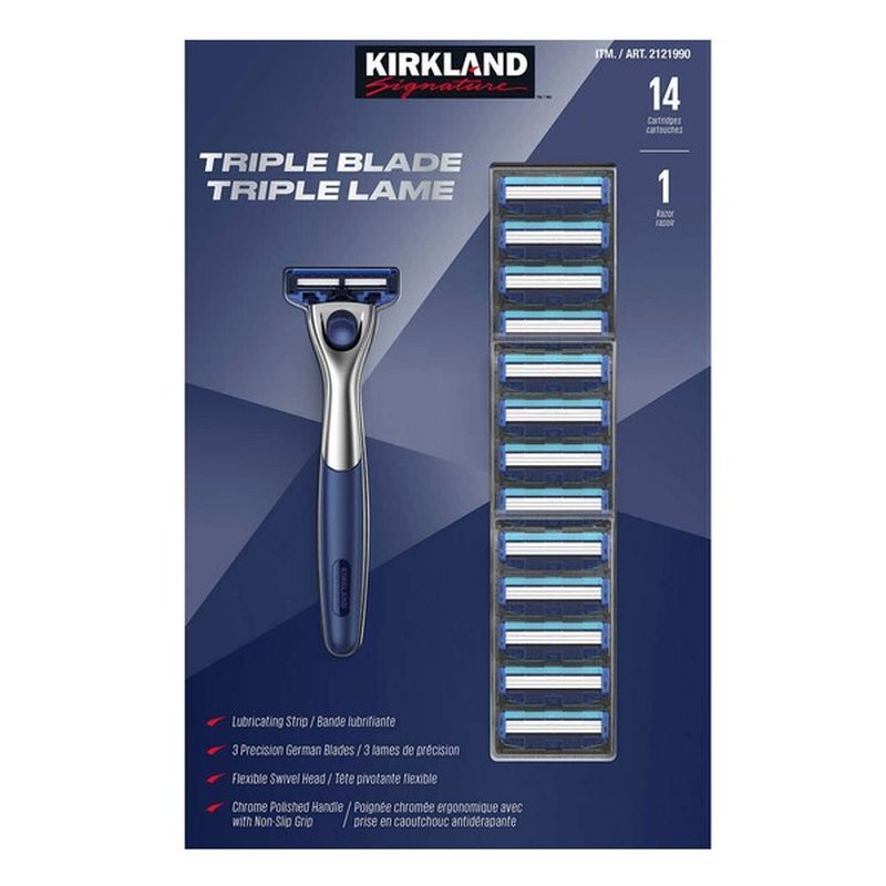 Kirkland Signature Triple Blade Razors (14 ct) Instacart