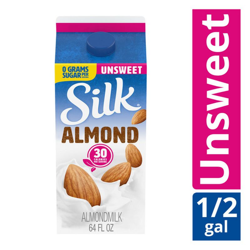 Silk Unsweetened Almond Milk (64 fl oz) - Instacart