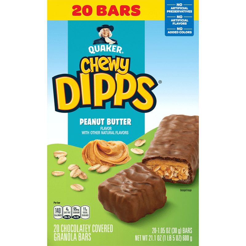 Quaker Chewy Dipps Peanut Butter Granola Bars (22 oz) Instacart