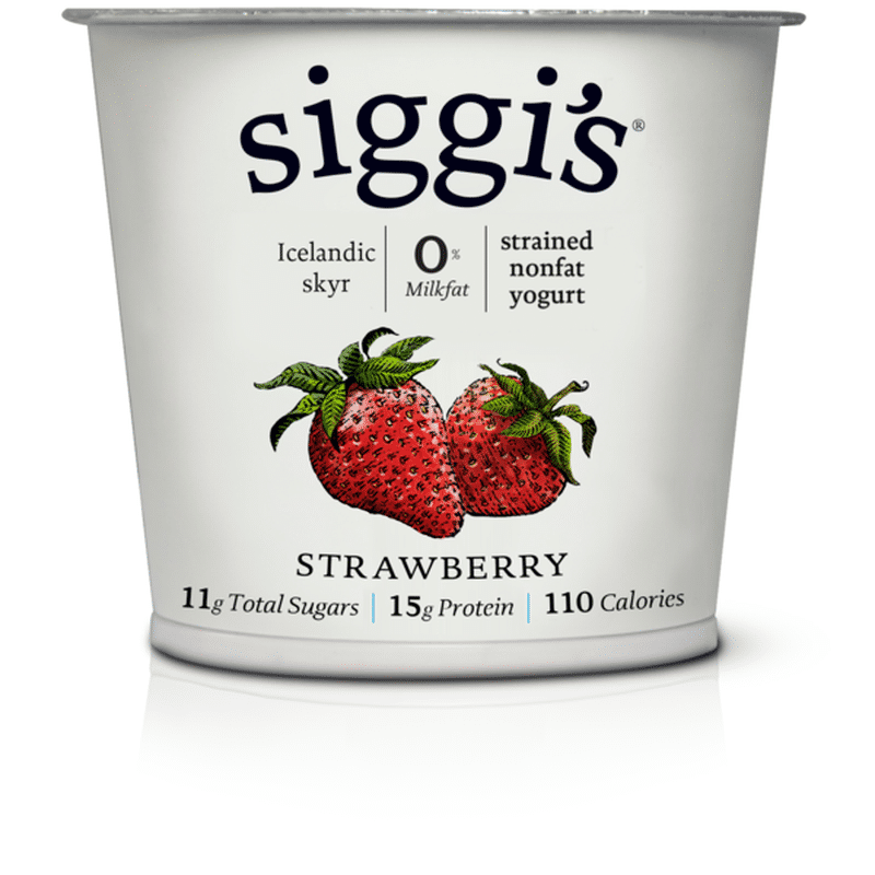 Siggi's Strained Non-Fat Strawberry Icelandic Style Skyr Yogurt (5.3 Oz ...