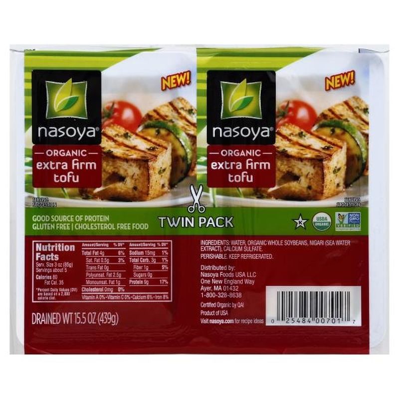Nasoya Tofu, Organic, Extra Firm, Twin Pack (15.5 oz) from Publix