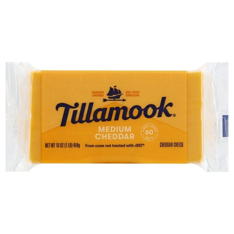 Tillamook Medium Cheddar Cheese Loaf (1 Lb) - Instacart