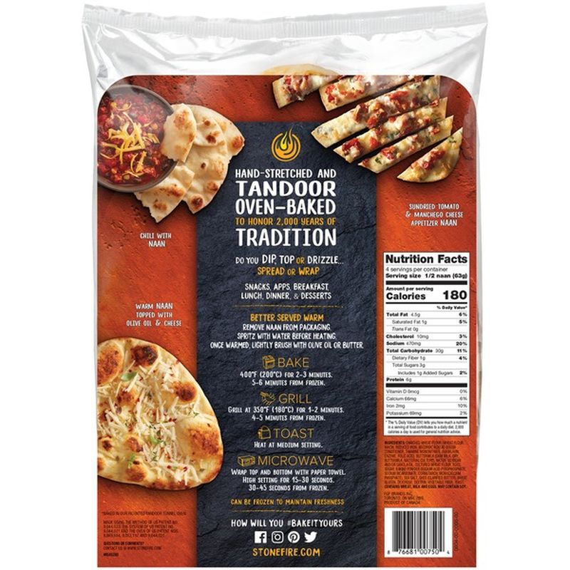 Stonefire Authentic Flatbreads Original Tandoor Baked Naan (2 ct) from