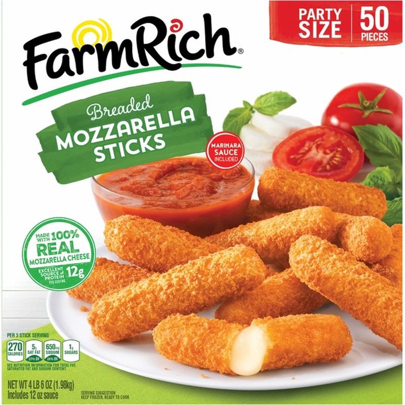 Farm Rich Breaded Mozzarella Sticks (52 oz) from Fred Meyer Instacart