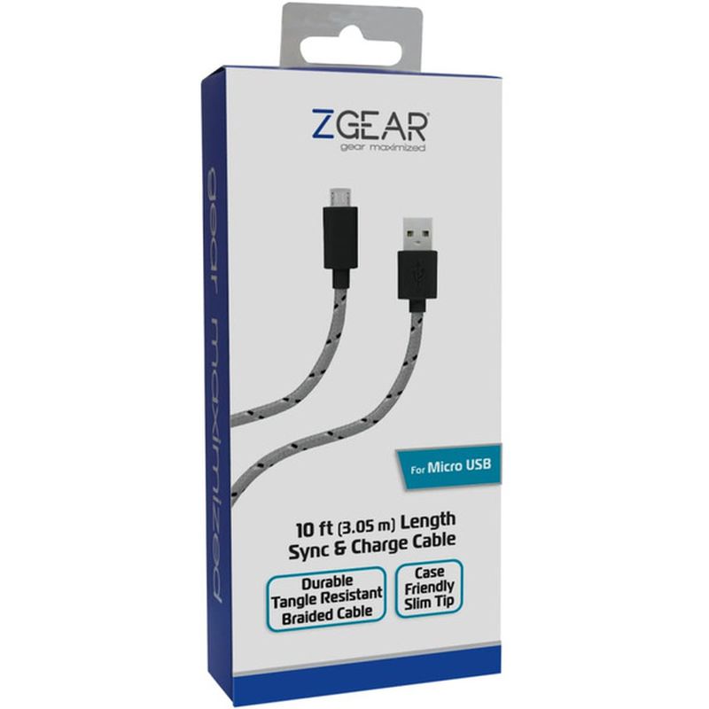 Z Gear 10' USB to Micro USB Sync & Charge Cable