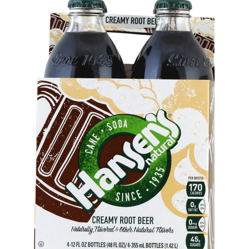 Hansen's Natural Creamy Root Beer Glass Bottles (12 fl oz) Instacart