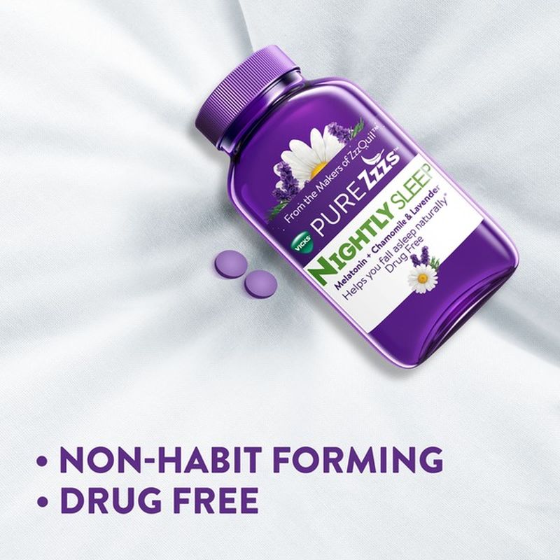 V PURE Zzzs Nightly Sleep Melatonin Sleep Aid tablets (60 ct) from CVS