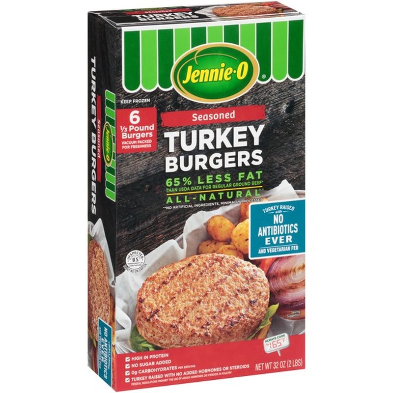 Jennie-O Seasoned 1/3 lb. Turkey Burgers (32 oz) - Instacart