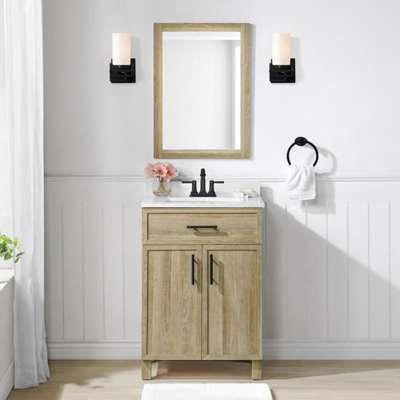 Style Selections Dolton Natural Oak Undermount Single Sink Bathroom