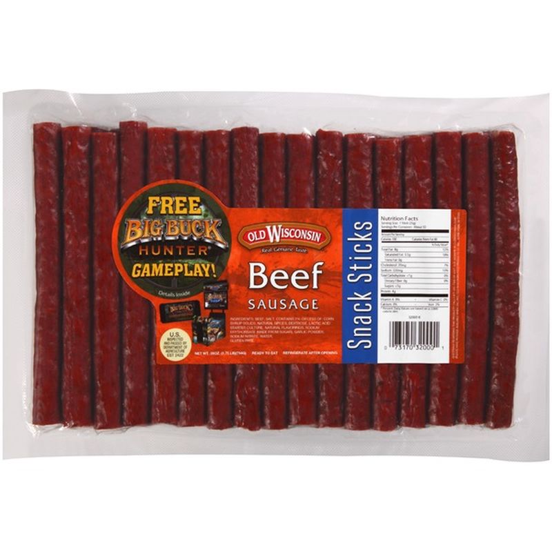 Old Wisconsin Beef Sausage Snack Sticks (32 oz) Instacart