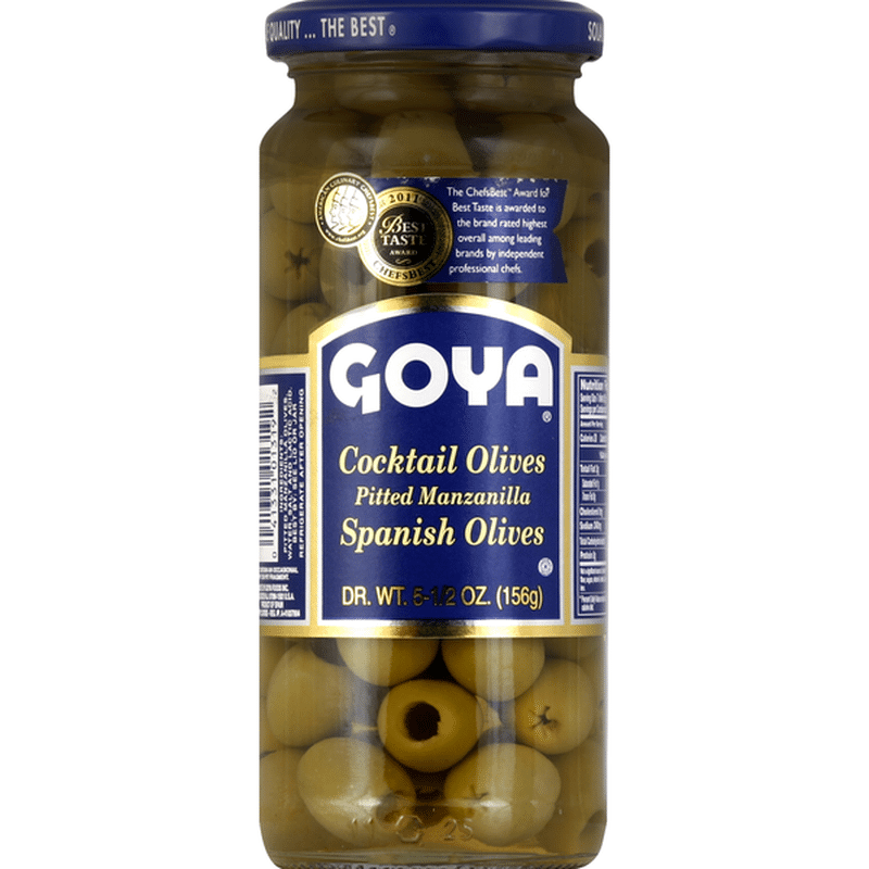 Goya Cocktail Olives, Pitted Manzanilla Spanish Olives (5.5 oz) Instacart