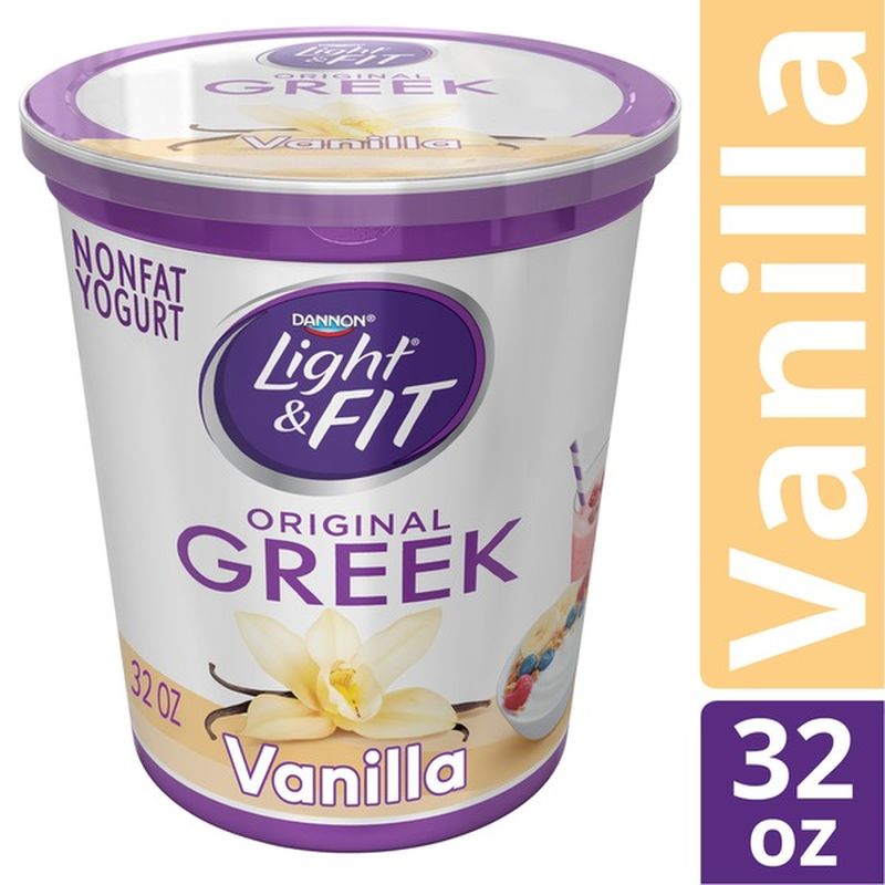 Dannon Light & Fit Greek Nonfat Gluten-Free Vanilla Greek Yogurt (32 oz ...