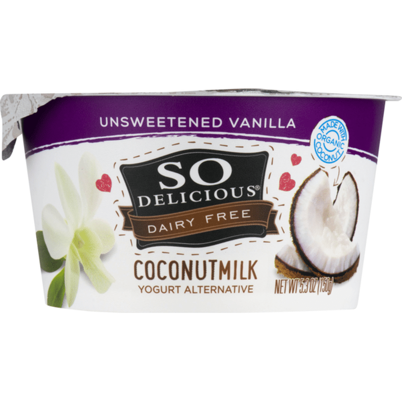 So Delicious Dairy Free Unsweetened Vanilla Coconutmilk Yogurt 53 Oz Instacart