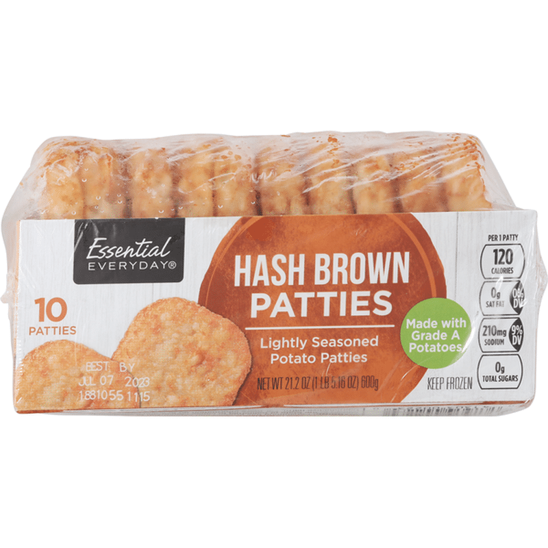 Essential Everyday Hash Brown Patties 10 Each Delivery Or Pickup Near Me Instacart 8911