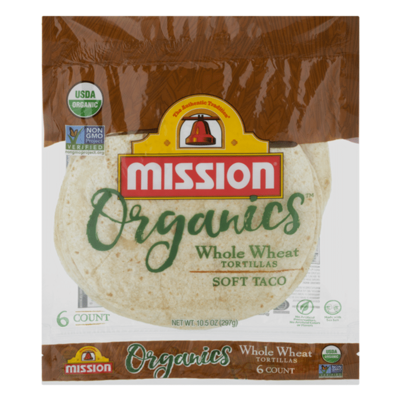 Mission Organics Soft Taco Whole Wheat Tortillas (10.5 oz) Instacart