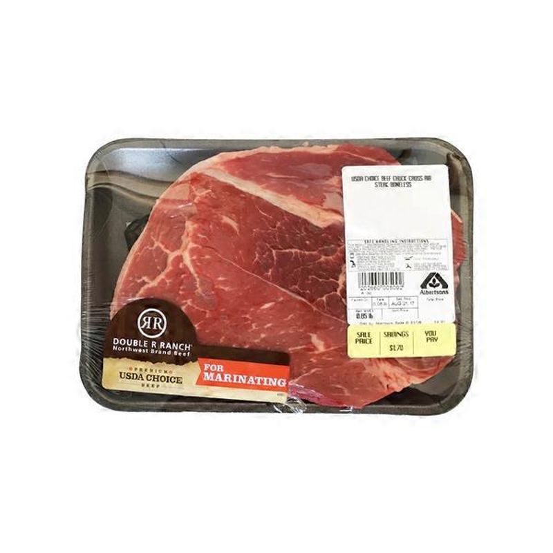 Double R Ranch Usda Choice Beef Boneless Chuck Cross Rib Steak (1 Lb 