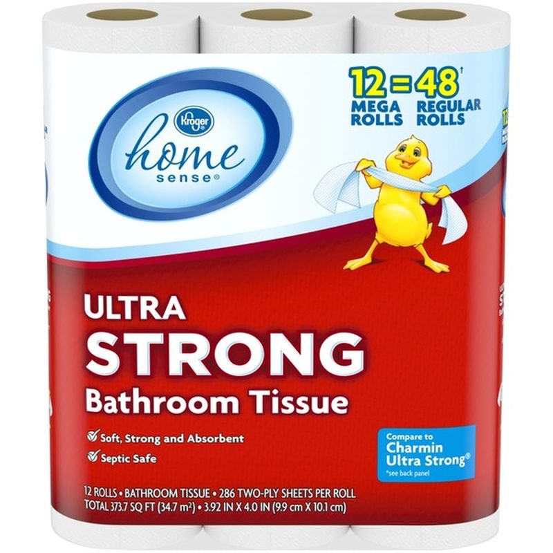 Kroger Ultra Strong Bathroom Tissue Mega Rolls (12 ct) - Instacart