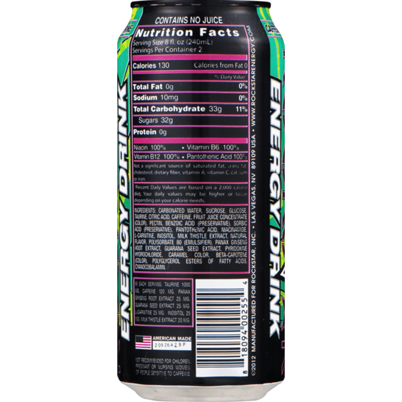 Rockstar SuperSours Energy Drinks Sour Apple (16 Fl Oz) From Kroger ...