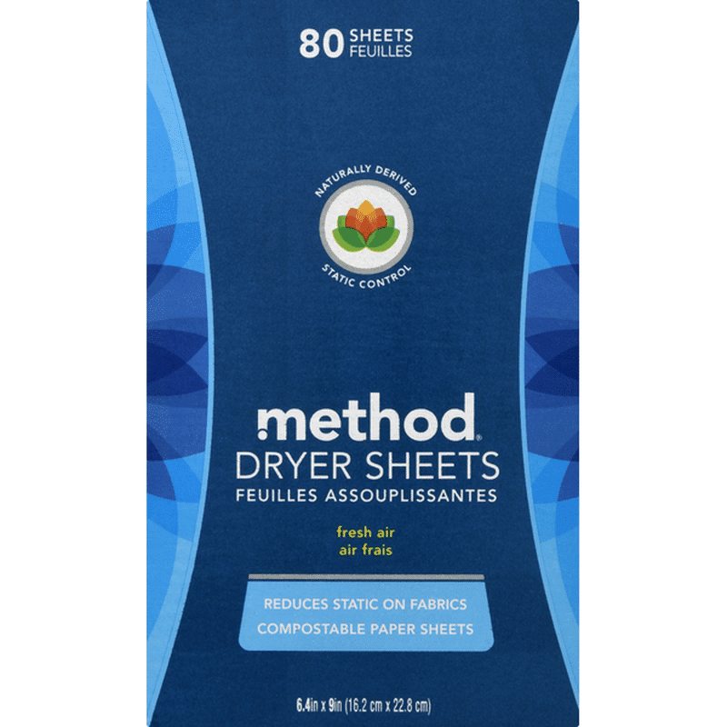 Method Dryer Sheets, Fresh Air (80 each) Instacart