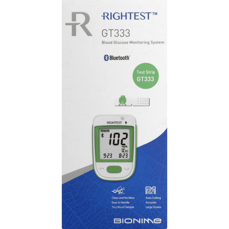 Rightest Blood Glucose Monitoring System, GT333 (1 Each) Delivery Or ...