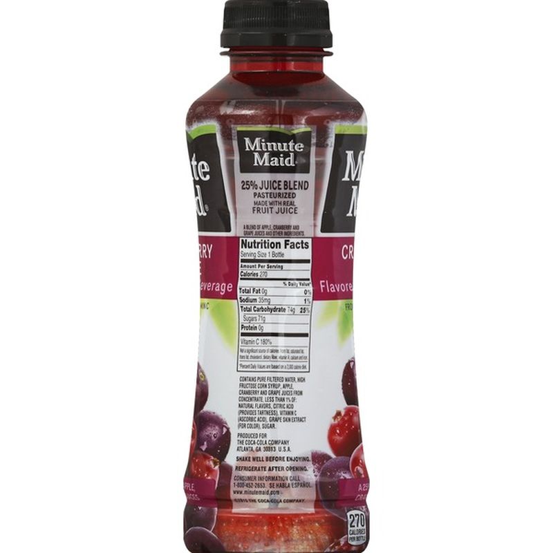 Minute Maid Juice Beverage, Cranberry Grape Flavored (15.2 oz) from