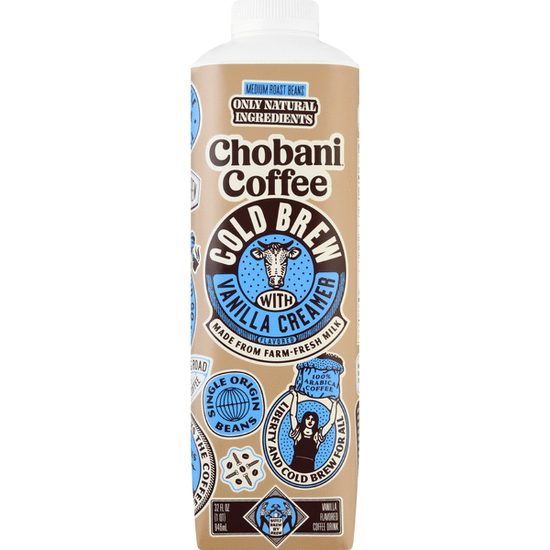 Chobani Coffee Coffee Drink, with Vanilla Creamer, Cold Brew (32 oz