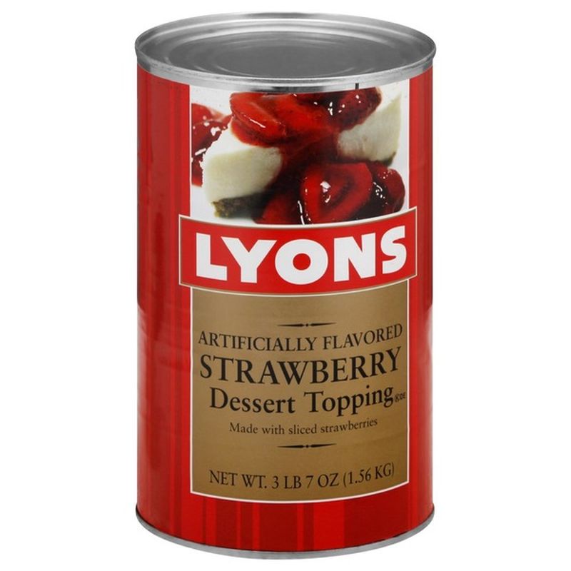 Lyons Dessert Topping, Strawberry (55 oz) Instacart