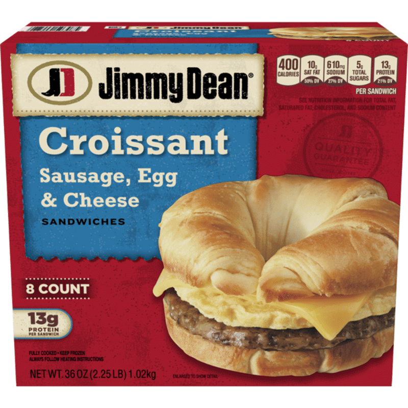 Jimmy Dean Sausage Egg And Cheese Croissant Sandwiches 45 Oz From Ralphs Instacart 