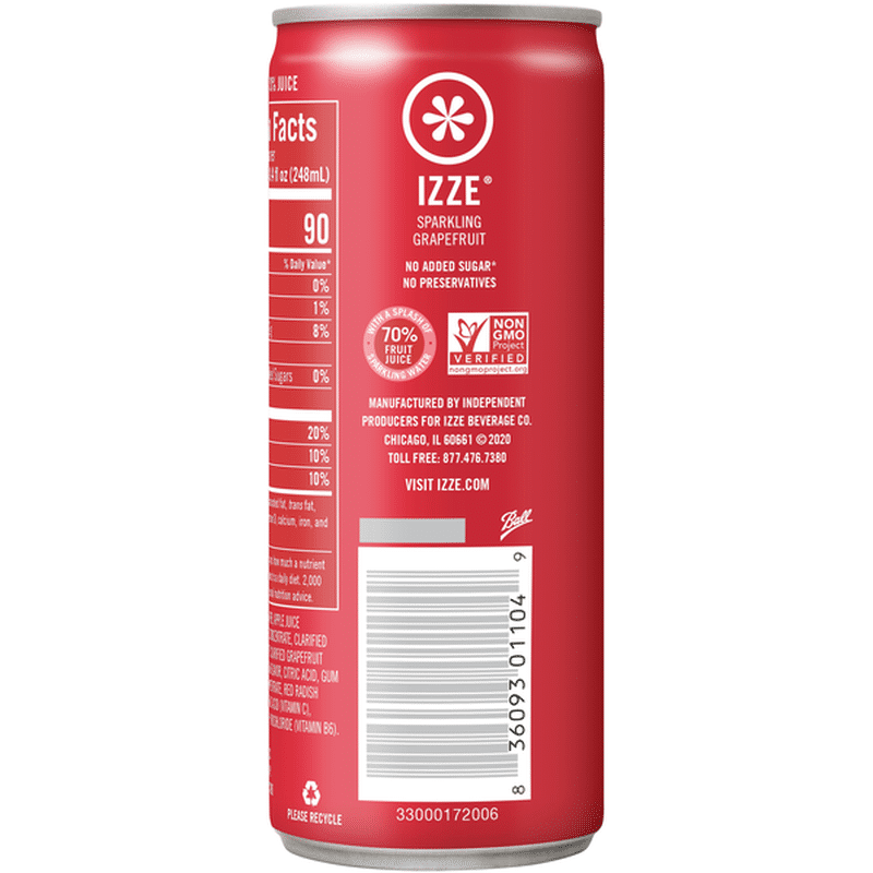 Izze Grapefruit Flavored Beverage (8.4 fl oz) Instacart