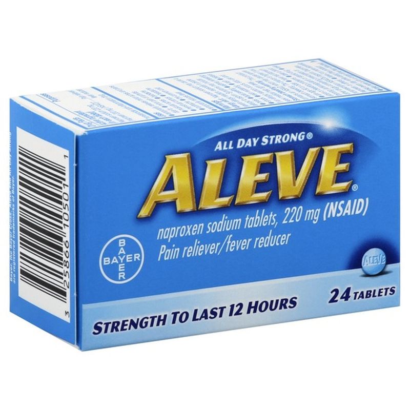 Aleve Pain Reliever/Fever Reducer, 220 Mg, Tablets (24 Ct) - Instacart