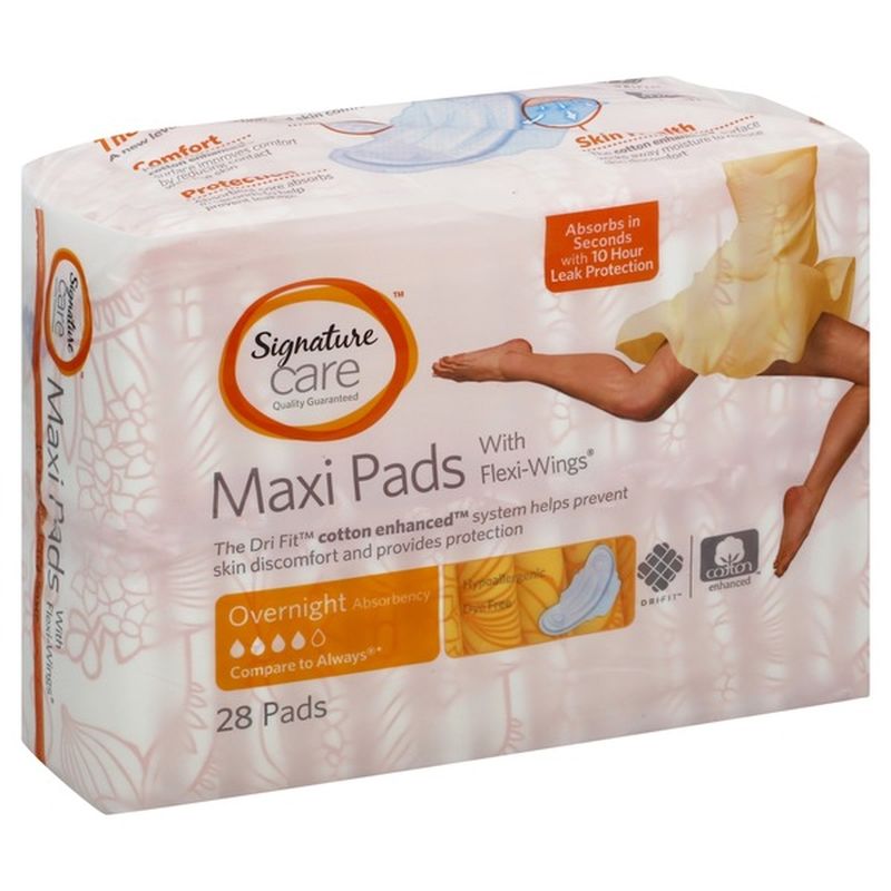 Equaline Maxi With Flexi Wings Overnight Pads (28 ct) from Safeway
