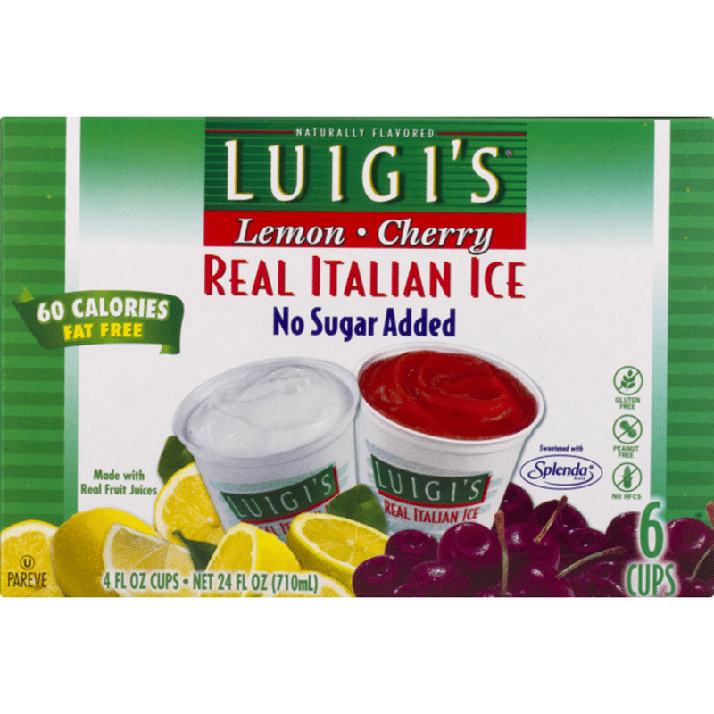 Luigi's Italian Ice, Lemon & Cherry, Box (4 oz) Instacart