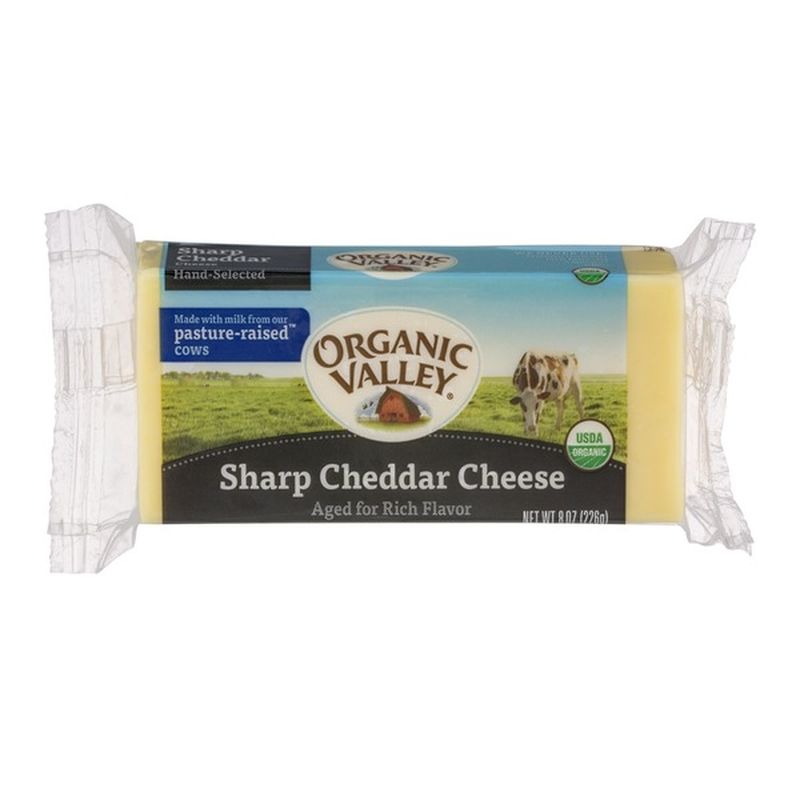 Organic Valley Organic Sharp Cheddar Cheese Block (8 oz) Instacart