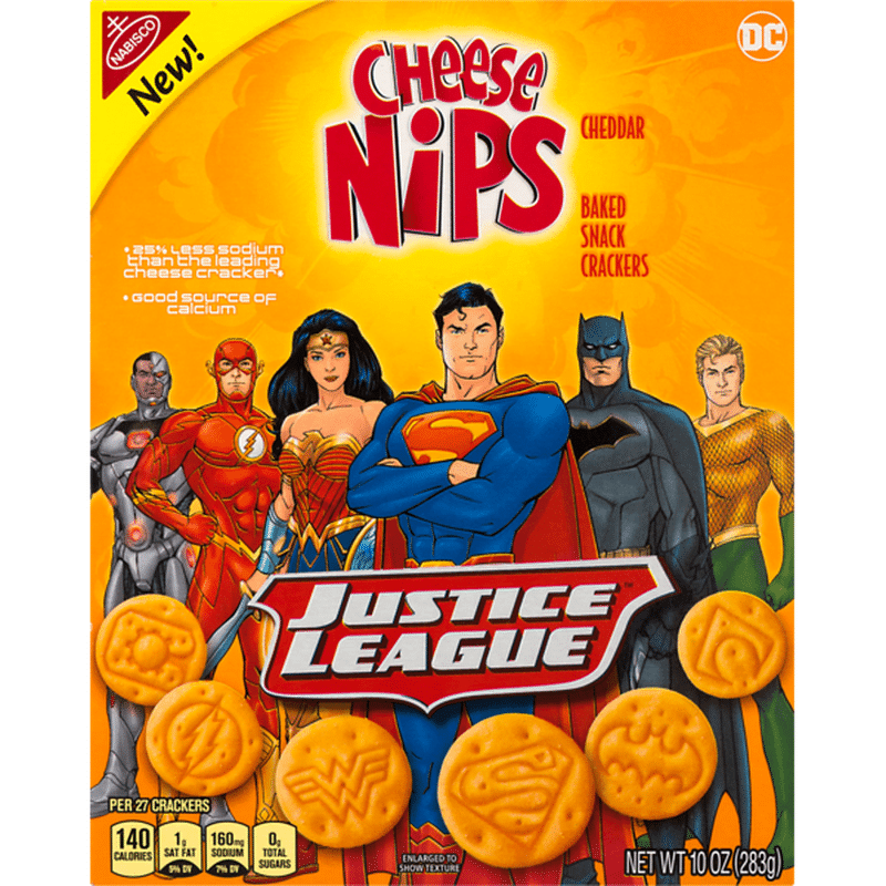 Cheese Nips Cheese Nips Justice League Cheddar Baked Snack Crackers (10