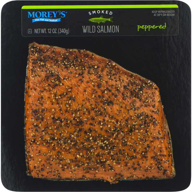 Moreys salmon wild smoked peppered 12 oz instacart