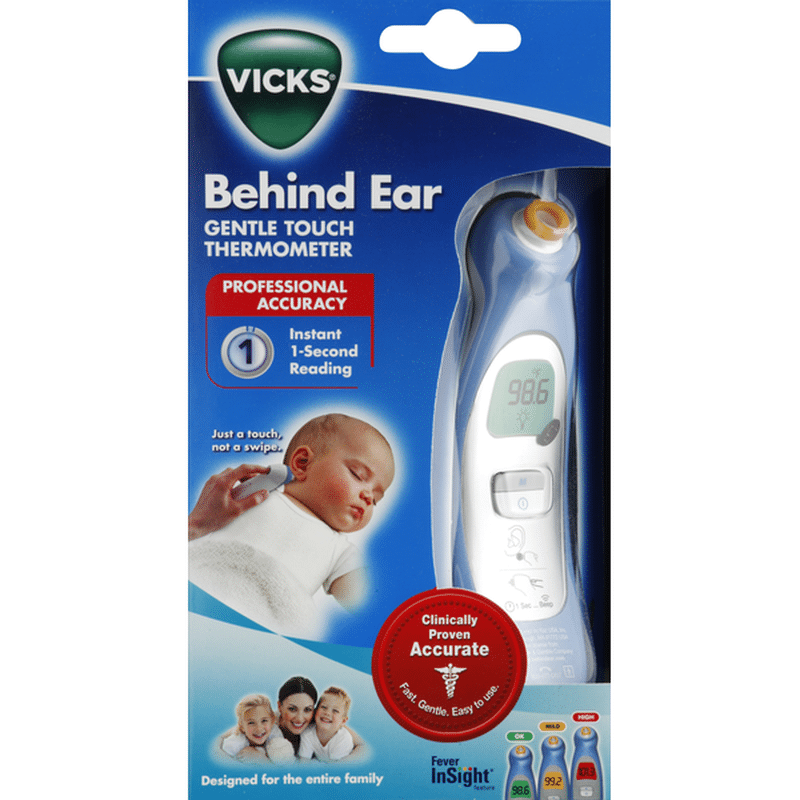Vicks Thermometer, Gentle Touch, Behind Ear (1 each) Delivery or Pickup