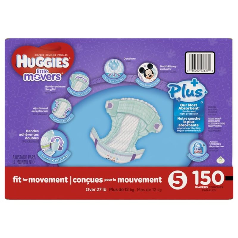 huggies 150 diapers size 5
