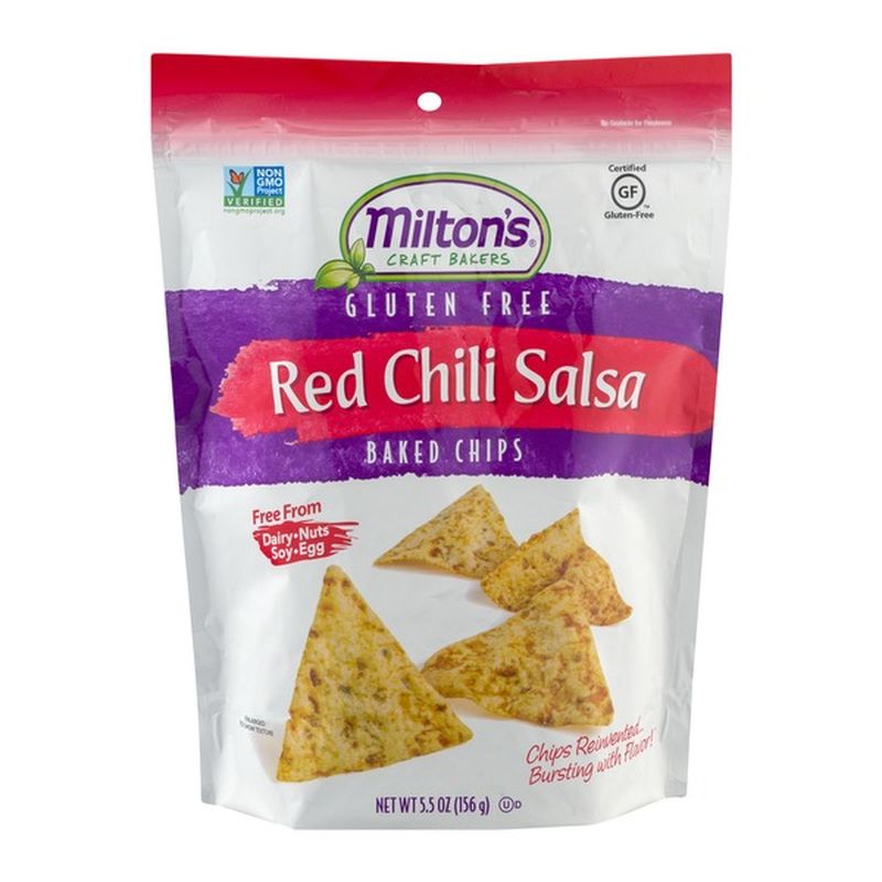 Milton's Craft Bakers Gluten Free Red Chili Salsa Baked Chips (5.5 oz) Instacart