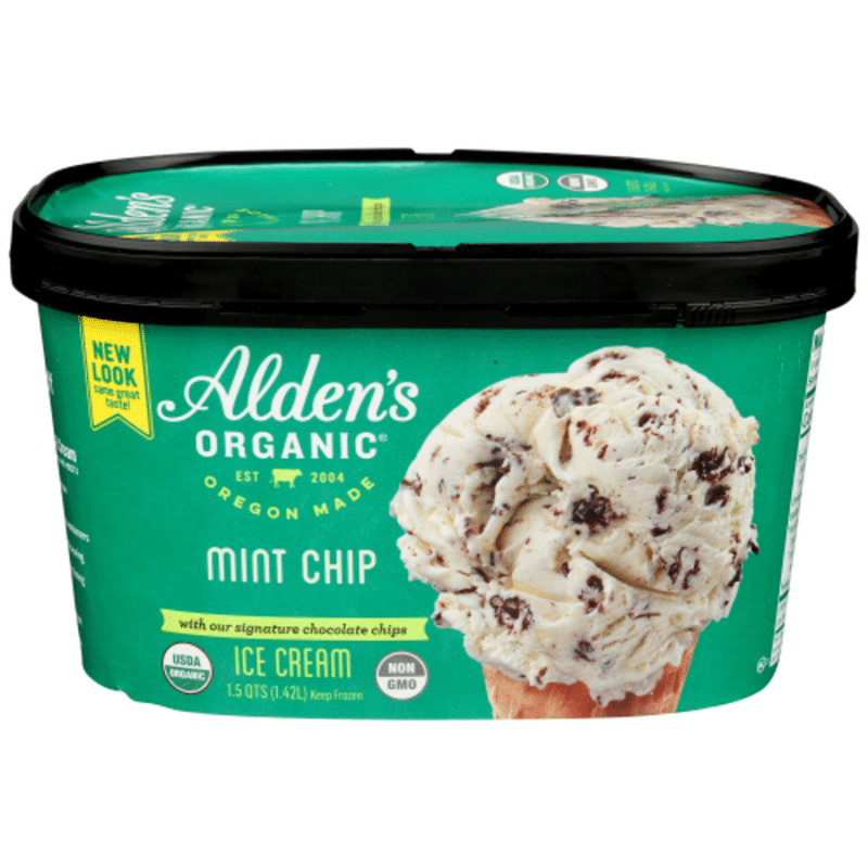 Aldens Organic Ice Cream, Mint Chip (1.5 qt) from Sprouts Farmers