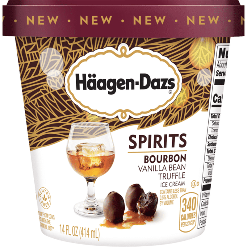 HaagenDazs SPIRITS Bourbon Vanilla Bean Truffle Ice Cream (14 fl oz