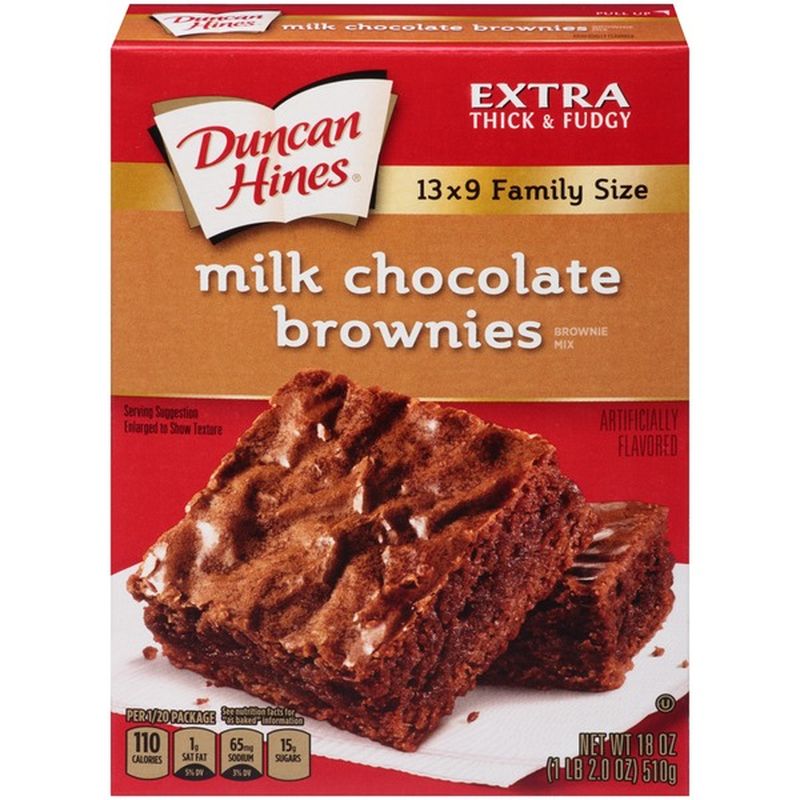 Duncan Hines Brownie Mix, Milk Chocolate, Family Size (18 oz) - Instacart