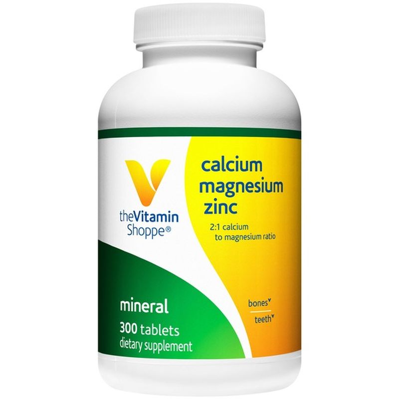 The Vitamin  Shoppe  Calcium Magnesium Zinc With Vitamin  D 