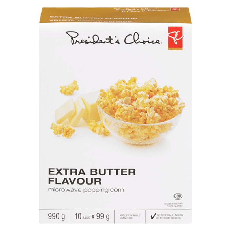 President's Choice Extra Butter Flavour Microwave Popping Corn (990 g