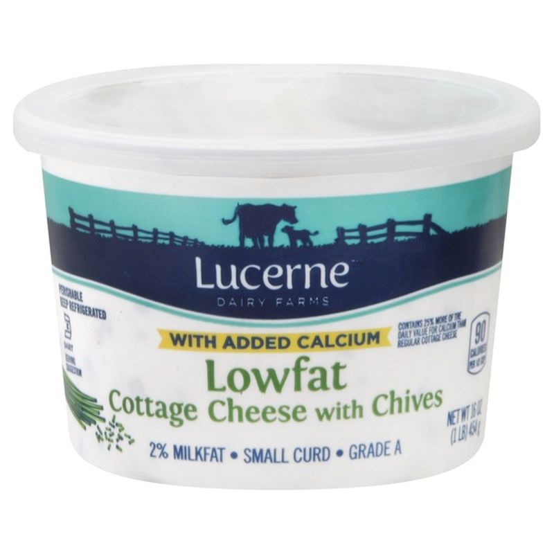 Lucerne Lowfat Cottage Cheese With Chives (16 oz) Instacart
