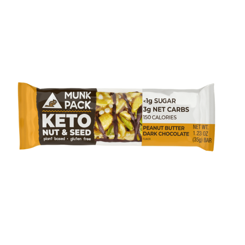 Munk Pack Peanut Butter Dark Chocolate Keto Nut & Seed Bar (1.23 oz