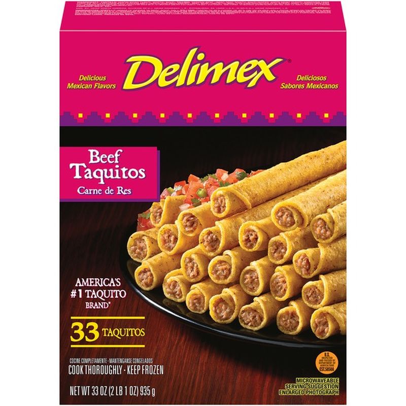 Delimex Beef Corn Taquitos Frozen Snacks (33 oz) - Instacart